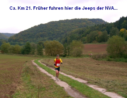 Ca. Km 21. Früher fuhren hier die Jeeps der NVA...